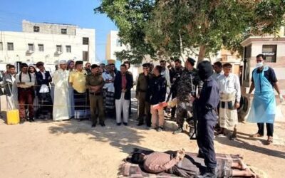شرطة حضرموت الوادي والصحراء والنيابة العامة تنفذان حكم قصاص بالاعدام في المحكوم عليه حسن محمد عبدالله بن سلم