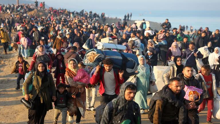 الأمم_المتحدة: أكثر من 545 ألف فلسطيني عبروا إلى شمال غزة خلال أسبوع