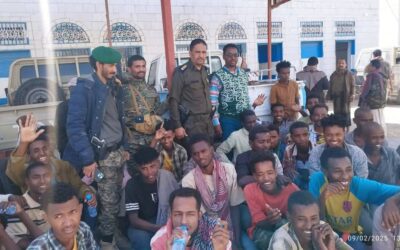 شرطة #عتق تنجح في تحرير 41 مختطفًا من الجنسية الإثيوبية