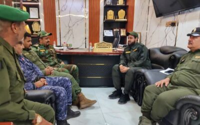 تعزيزًا للتنسيق الأمني المشترك… قائد حزام طوق عدن يلتقي مدير أمن لحج