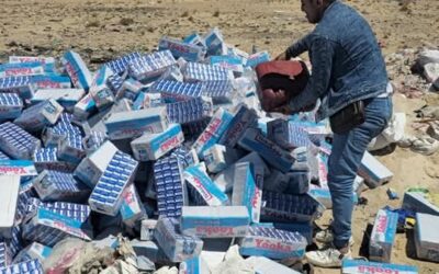 باشراف النيابة العامة: إتلاف 13 طنًا من العصائر والحليب المجفف المخالفة للمواصفات