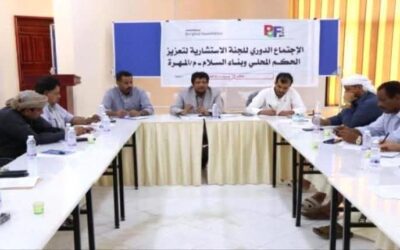 مناقشة تحسين الخدمات واستقرار الكهرباء في المهرة