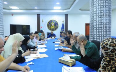 الأمانة العامة تناقش تقرير تقييم مستوى تنفيذ دوائرها للمهام والاختصاصات خلال الفصل الأول