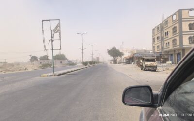 رياح محملة بالغبار تؤثر على أجواء أبين