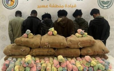 السعودية: ضبط 6 مخالفين لنظام أمن الحدود بعسير بحوزتهم 225 كغم من القات المهرب