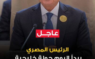 الرئيس المصري يبدا جولة خليجية تشمل قطر والكويت