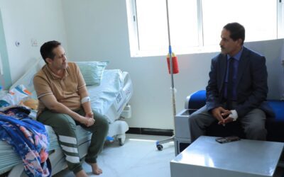 الشقي يطمئن على صحة رئيس تنفيذية انتقالي محافظة لحج