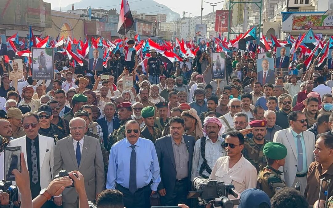 بمشاركة قيادات من المجلس.. حضرموت تحيي الذكرى التاسعة لتحرير ساحل حضرموت بمليونية “حضرموت أولًا” دعمًا للنخبة الحضرمية