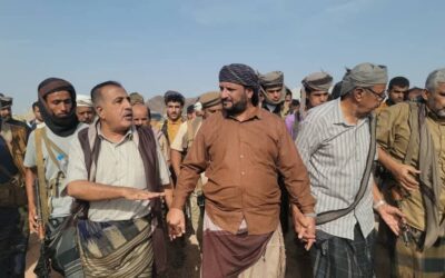 العميد المشوشي يلتقي مشائخ وأعيان قبائل مديرية مودية بأبين