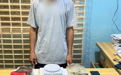 عملية أمنية مشتركة بين مكافحة المخدرات في الحزام الامني ،وادارة امن عدن  تسفر عن ضبط كيلو حشيش في مدينة السلام بعدن