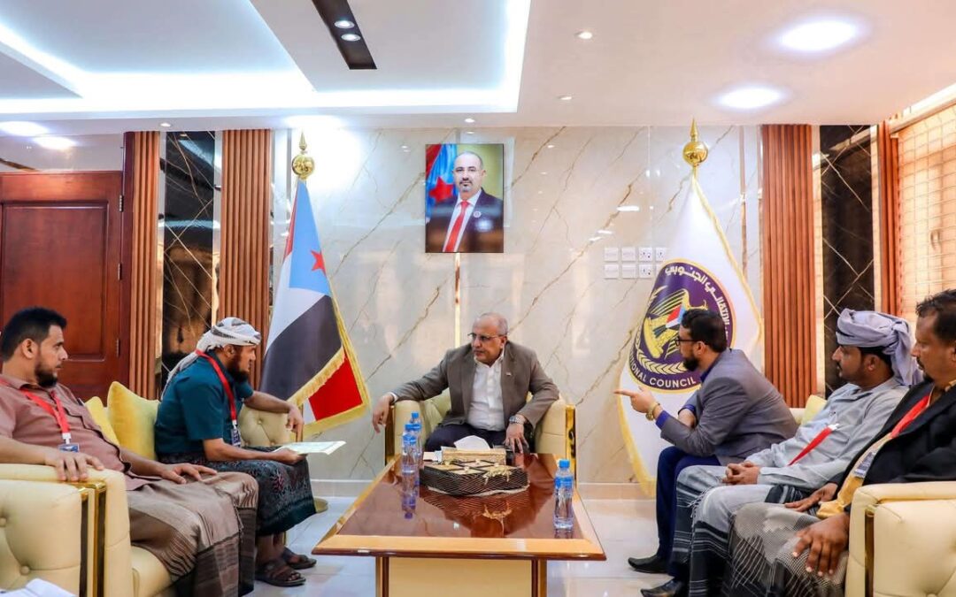 الكثيري يستقبل عددًا من مشايخ وأعيان محافظة الضالع
