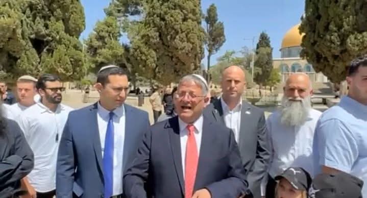 بن.غفير يقتحم المسجد الأقصى  بالقدس