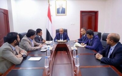 ملخص اجتماع رئيس الوزراء سالم بن بريك مع وزيري النفط والكهرباء