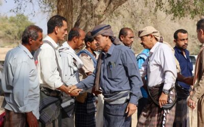 الأمين العام وعدد من قيادات السلطة المحلية يصلون مديرية جردان لتقديم العزاء في الدكتور سالم بن سريع