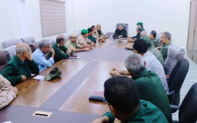 نائب مدير أمن العاصمة عدن يترأس اجتماعا أمنيا لتعزيز  الحالة الأمنية