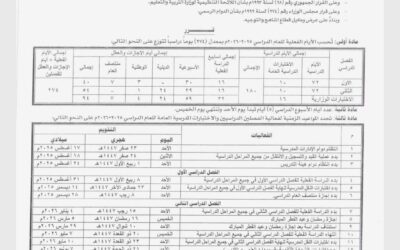 وزارة التربية تعلن يوم ٣١ أغسطس المقبل موعداً لانطلاق العام الدراسي الجديد ٢٠٢٦/٢٠٢٥م