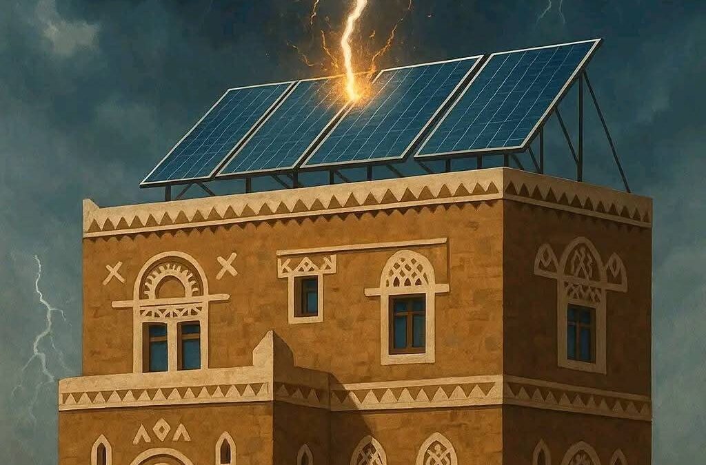 الصواعق في اليمن: ومخاطر الطاقة الشمسية غير المؤمّنة