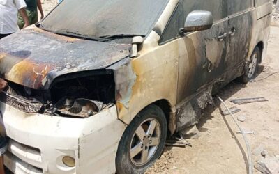 نقابة الصحفيين والإعلاميين الجنوبيين بأبين تُدين جريمة إحراق سيارة الإعلامي عادل الحنشي