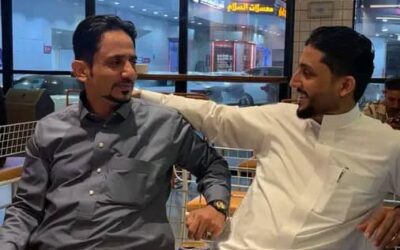 لقاء ودي يجمع العميد الركن حسين السعيدي مع الشيخ صالح البوبكري  في جدة  السعودية