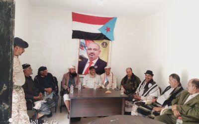 اللواء قاسم عبدالرب يزور مقر المجلس الانتقالي الجنوبي بلبعوس يافع