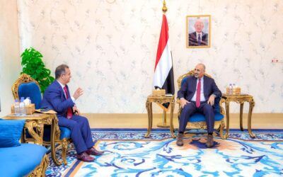 الرئيس الزُبيدي يبحث مع سفير جمهورية ليبيا سُبل تعزيز التعاون الثنائي في المجالات الاقتصادية والتنموية