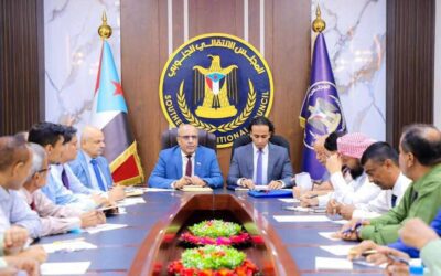 فريق التوجيه والرقابة الرئاسي يعقد لقاءً مع الهيئة التنفيذية للقيادة المحلية لانتقالي العاصمة عدن