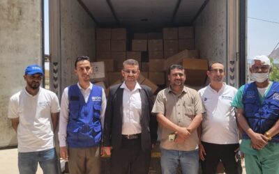 المنظمة الدولية للهجرة تدعم مركز معالجة الإسهالات عتق بالأدوية الأساسية