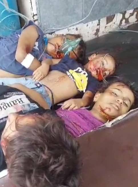 وفاة أب وأربعة من أولاده اثر حادث مروري مروع في جعار