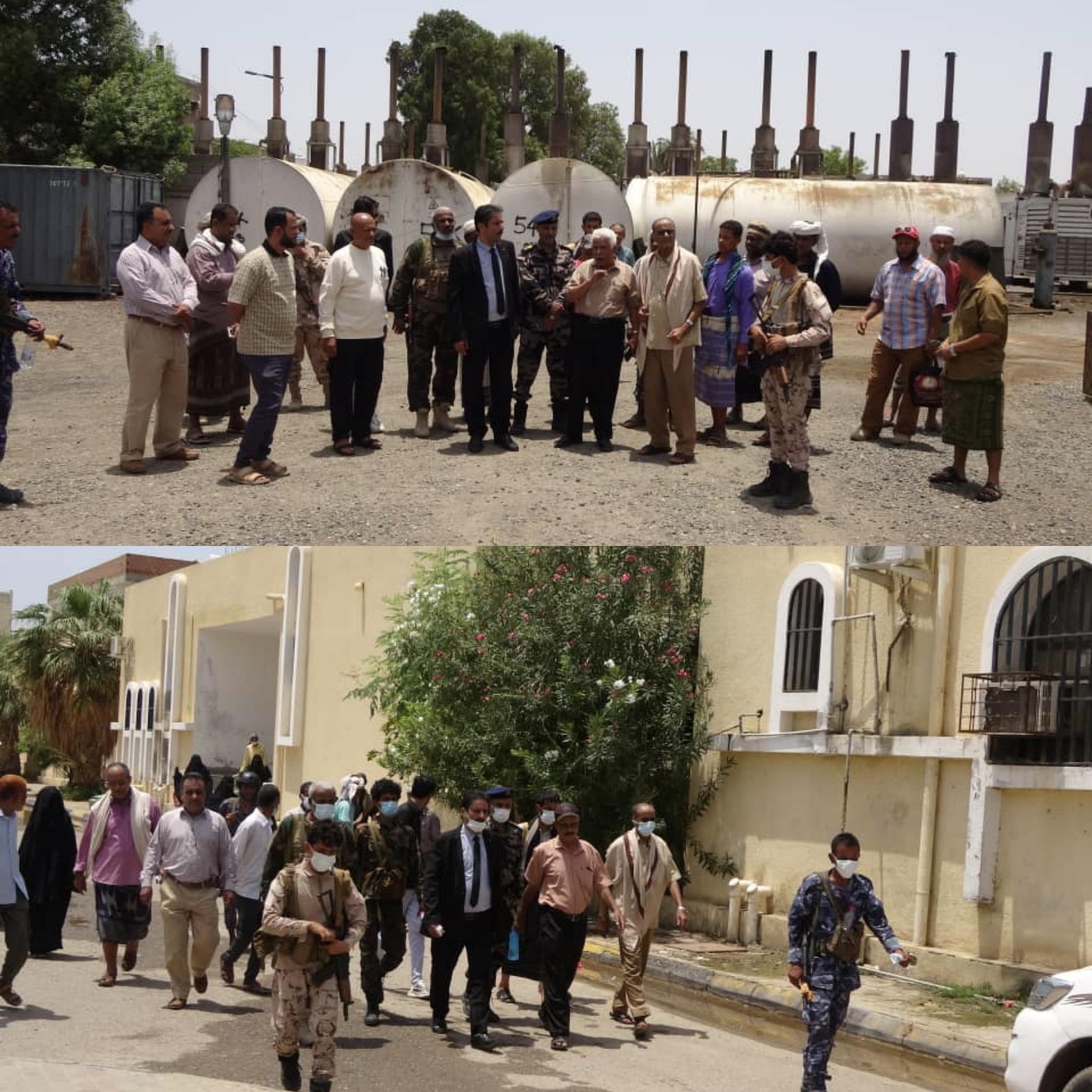 فريق التوجيه الرئاسي يزور عدد من المرافق..ويقف على أوضاع الكهرباء ومستشفى الرازي