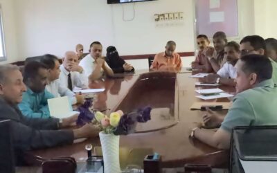 فريق التوجيه والرقابة الرئاسي يلتقي مدير عام الصحة والسكان في محافظة لحج