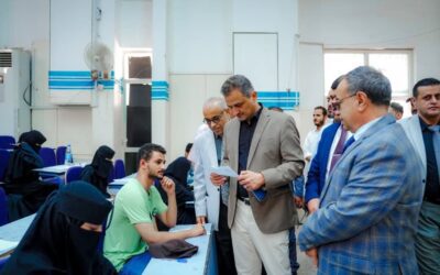 لملس ولصور يتفقدان سير امتحانات المفاضلة بكلية طب الأسنان بجامعة عدن
