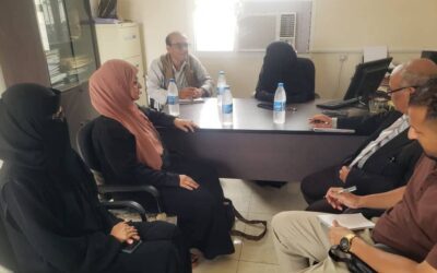 فريق التوجيه والرقابة الرئاسي يزور كلية الإدارة والاقتصاد بجامعة أبين