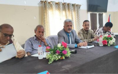 فريق التوجيه والرقابة الرئاسي برئاسة الدكتور اليهري يعقد لقاء موسعا مع مجلس جامعة أبين