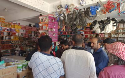 مكتب التجارة والأمن العام في يافع رصد ينفذان حملة رقابية على الأسعار في منطقة رخمة