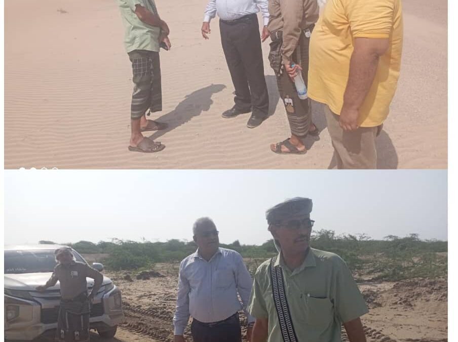 مدير عام مديرية أحور يستقبل وفد صندوق صيانة الطرق والجسور لتفقد أضرار السيول