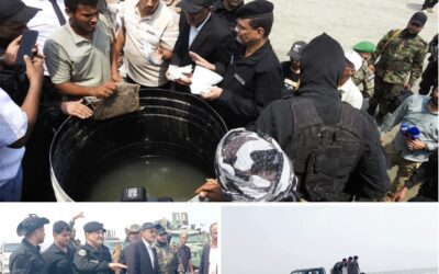 النيابة الجزائية المتخصصة في عدن تتلف 657 كيلو جرامًا من الكوكايين بحضور اللواء شلال شائع ورئيس النيابة