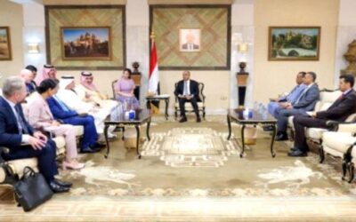 سفراء الدول الراعية للعملية السياسية  في اليمن يؤكدون دعمهم للحكومة  عقب اجتماعهم ببن بريك