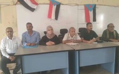 فريق التوجيه والرقابة الرئاسي يلتقي طلاب جامعة أبين