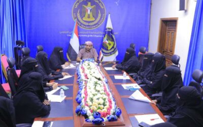 انتقالي وادي وصحراء حضرموت يطلع على التحضيرات النهائية للجنة الحشد النسوية