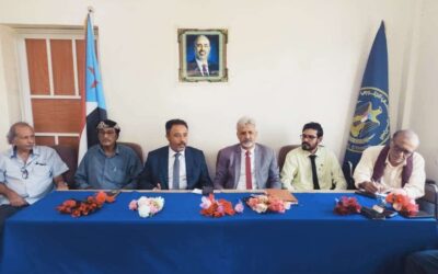 اليهري يترأس لقاءً مشتركاً بين الهيئة التنفيذية لانتقالي أبين ومنسقية جامعة أبين