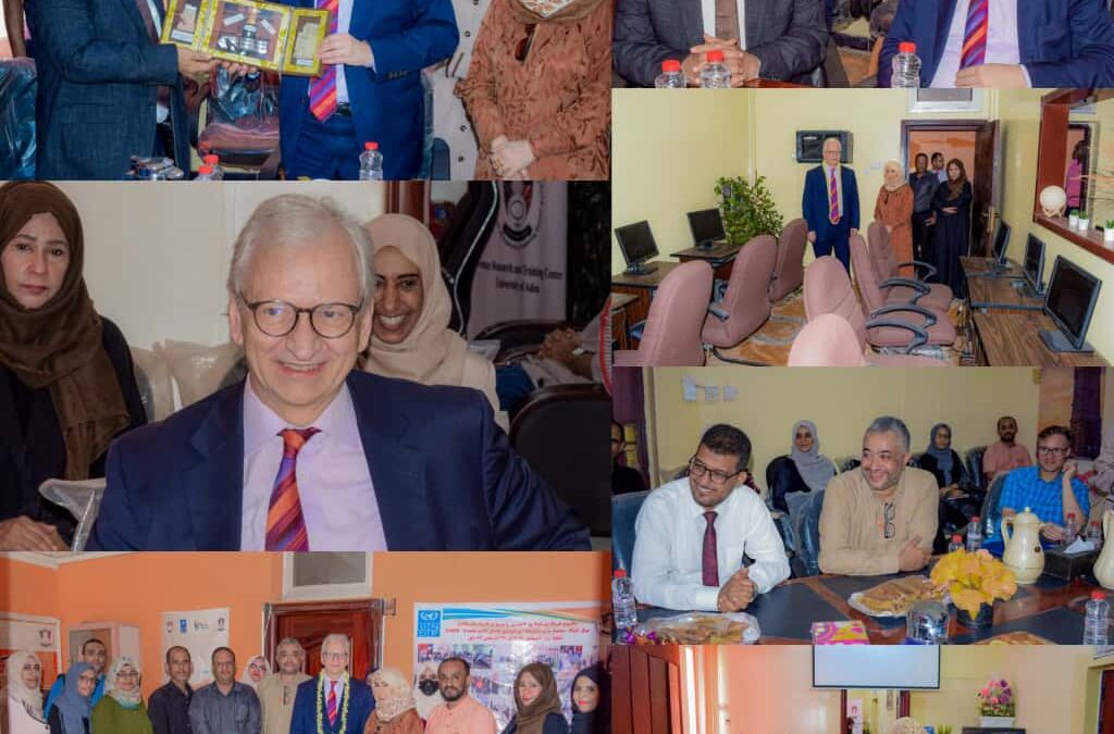 رئيس جامعة عدن يكرم سعادة السفير الألماني بدرع تذكاري تقديراً لجهوده في دعم مجالات التعليم والتنمية