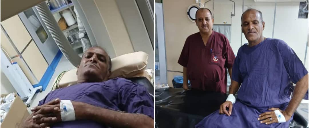 نجاح عملية قسطرة قلبية للزميل محسن طاهر في المستشفى الألماني بعدن”