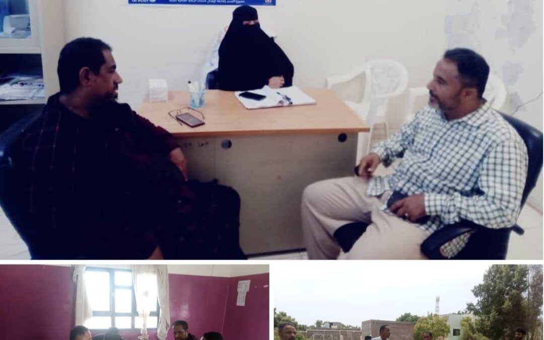 رئيس تنفيذية انتقالي أبين يتفقد المركز الصحي وروضة الأول من مايو بمنطقة الكود بخنفر