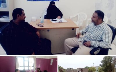 رئيس تنفيذية انتقالي أبين يتفقد المركز الصحي وروضة الأول من مايو بمنطقة الكود بخنفر