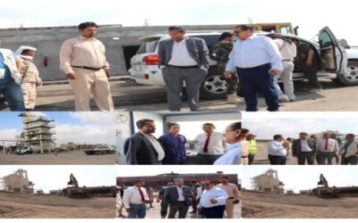 محافظ أبين يدشّن العمل في الخلاطة الأسفلتية الصديقة للبيئة بمنظومة الفلر بمشروع سد حسان