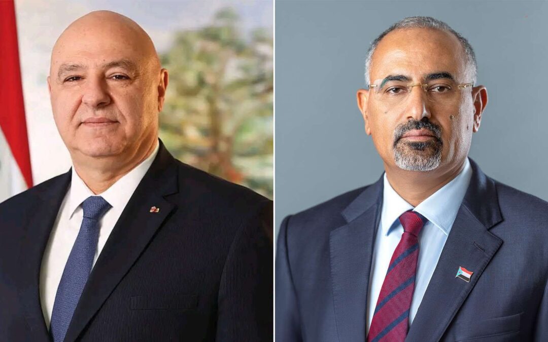 الرئيس الزُبيدي يهنئ الرئيس اللبناني جوزاف عون بذكرى استقلال بلاده