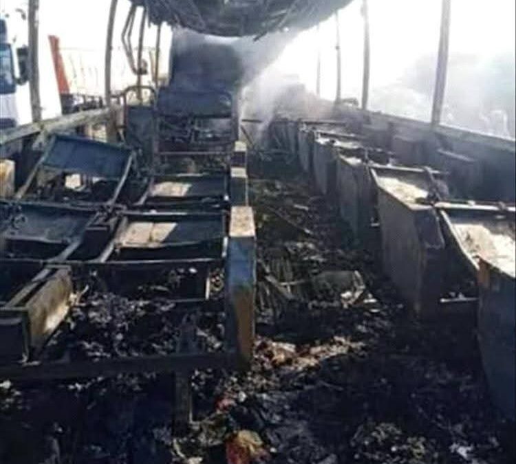 عاجل …أسوأ كارثة مرورية شهدتها محافظة أبين جراء تصادم حافلتين