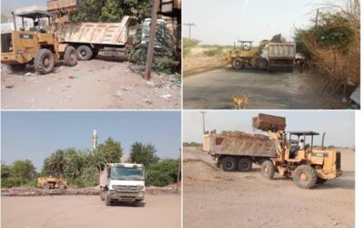 حملة نظافة في خنفر تمتد من الجول إلى باتيس بإشراف السلطة المحلية وتنفيذ صندوق النظافة في المديرية