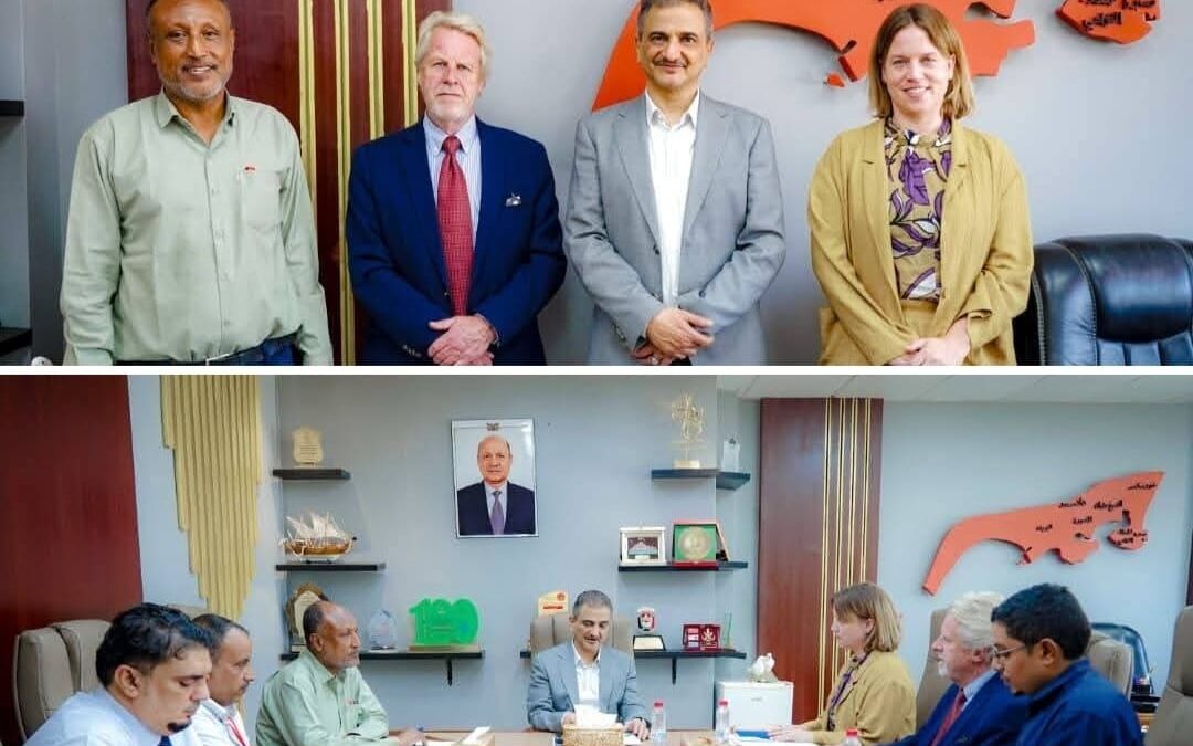 لملس يبحث مع وفد حكومي هولندي سبل تطوير مؤسسة مياه عدن