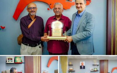 محافظ عدن يكرّم الأديب محمد ناصر شراء بدرع الوفاء والإبداع